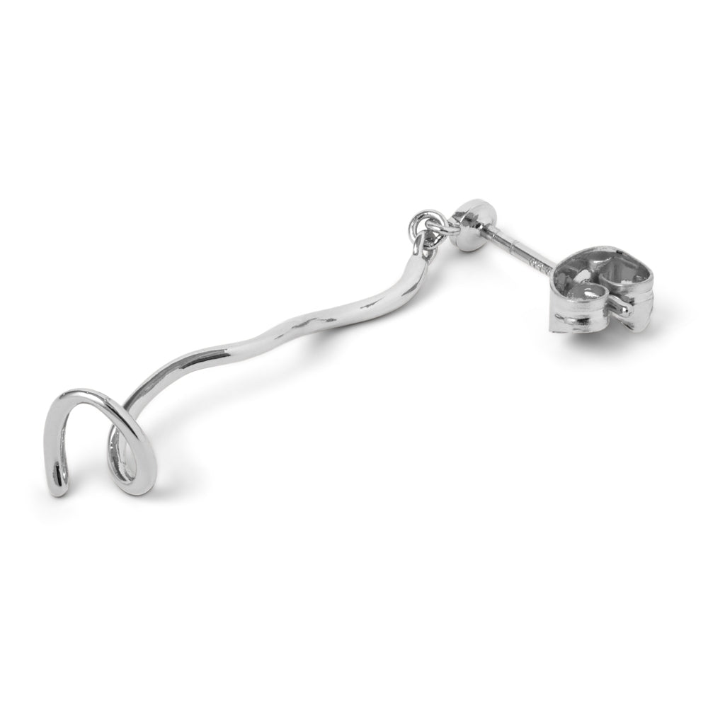 LULU Copenhagen Topping Short Swirl Ohrring 1 stück Ear stud, 1 pcs Silver Plated