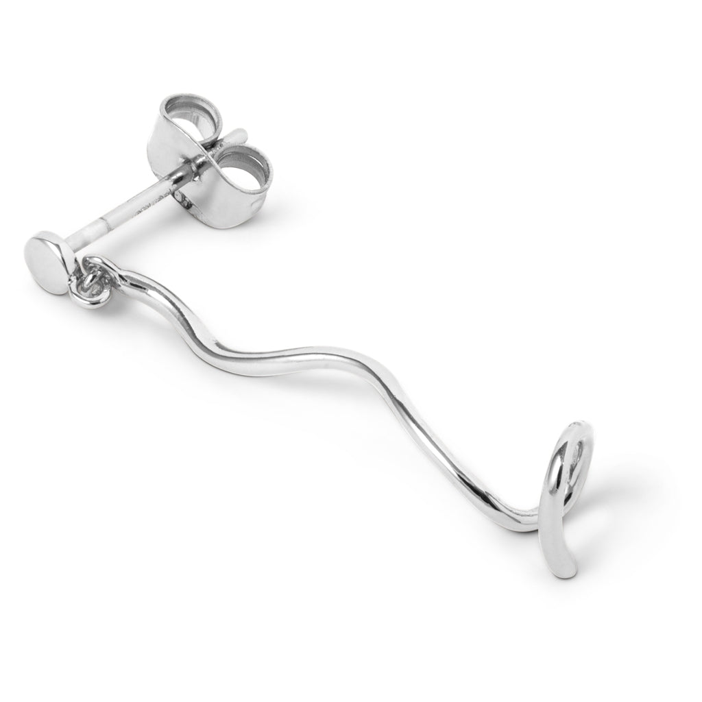 LULU Copenhagen Topping Short Swirl Ohrring 1 stück Ear stud, 1 pcs Silver Plated