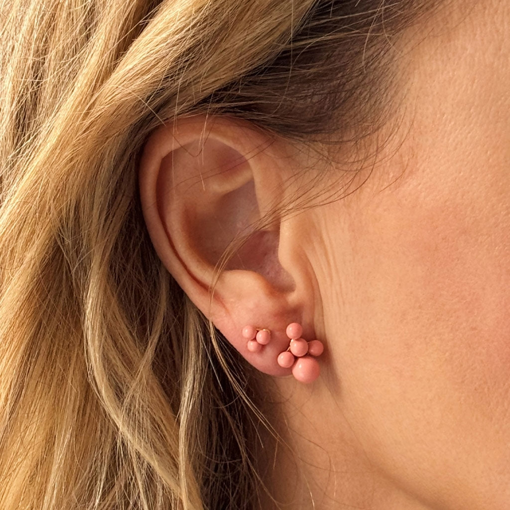 LULU Copenhagen Trio Ohrring 1 stück Ear stud, 1 pcs Burnt Coral