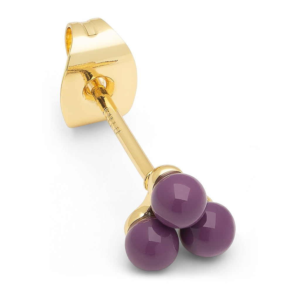 LULU Copenhagen Trio Ohrring 1 stück Ear stud, 1 pcs Purple Harvest