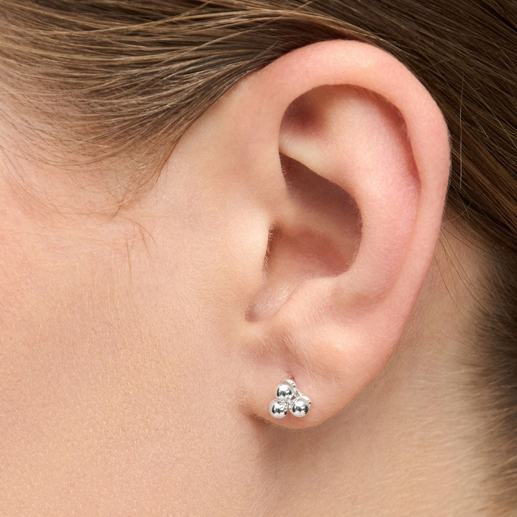 LULU Copenhagen Trio Ohrring 1 stück Ear stud, 1 pcs Silver Plated