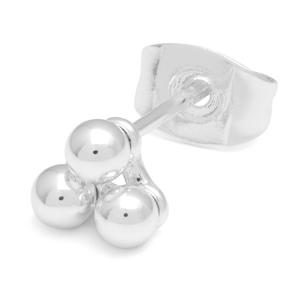 LULU Copenhagen Trio Ohrring 1 stück Ear stud, 1 pcs Silver Plated