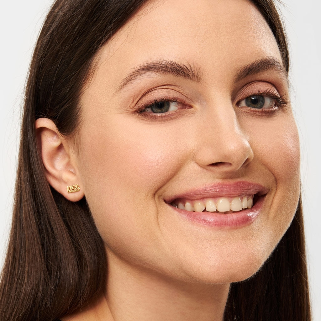LULU Copenhagen Word Kiss Ohrring 1 stück Ear stud, 1 pcs Vergoldet