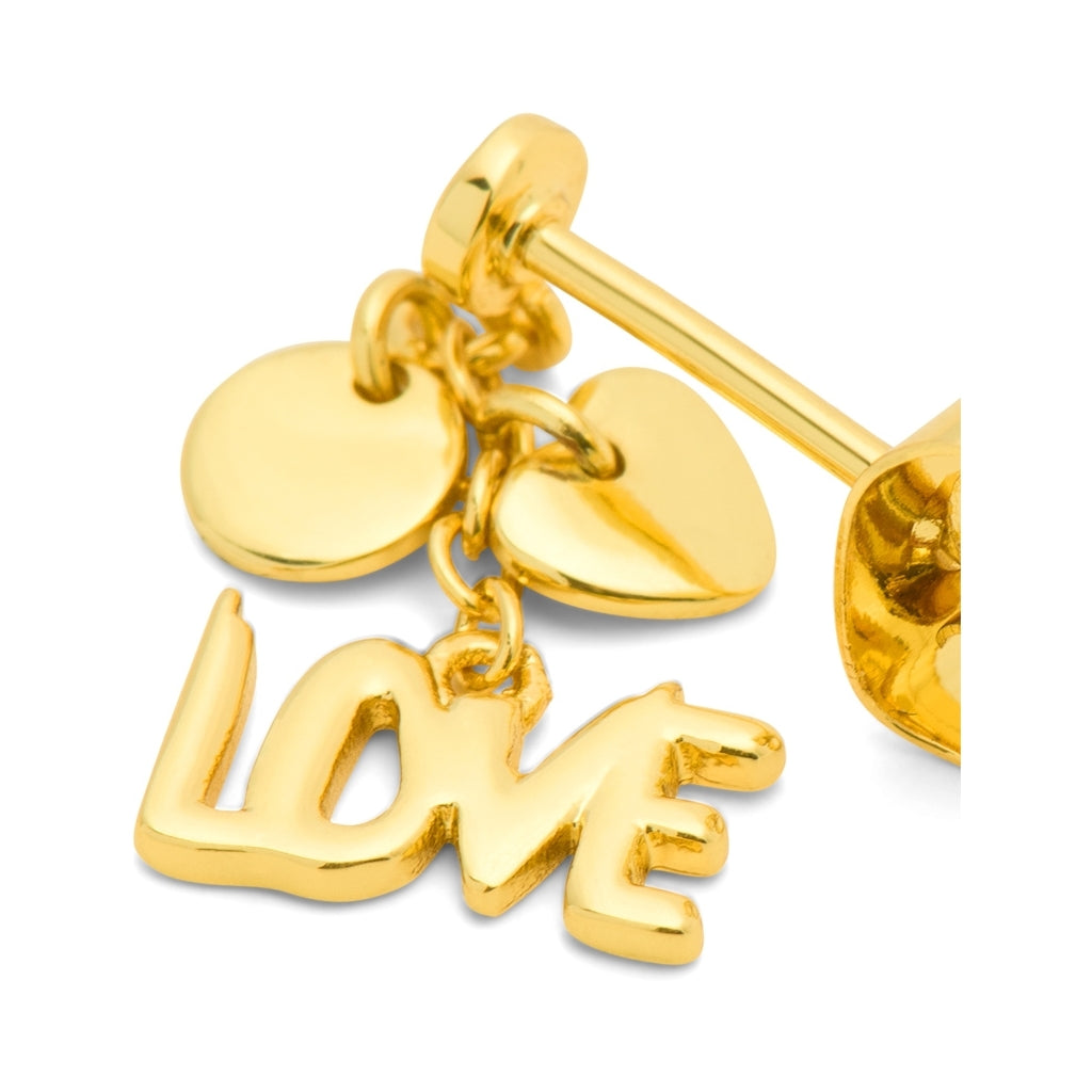 LULU Copenhagen Word Love Dangling Ohrring 1 stück Ear stud, 1 pcs Vergoldet