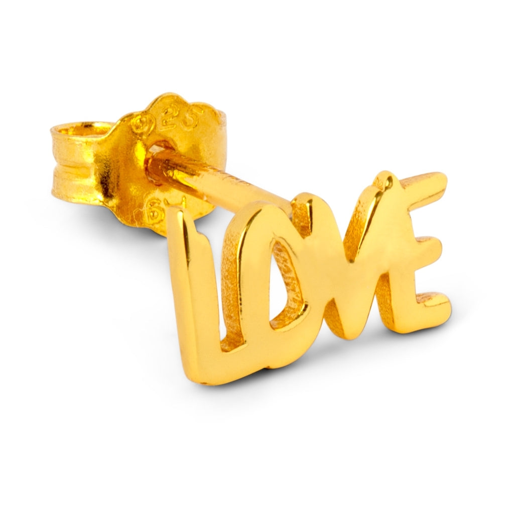 LULU Copenhagen Word Love Ohrring 1 stück Ear stud, 1 pcs Vergoldet