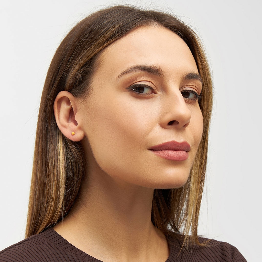 LULU Copenhagen Color Ball Ohrring 1 stück Ear stud, 1 pcs Marigold