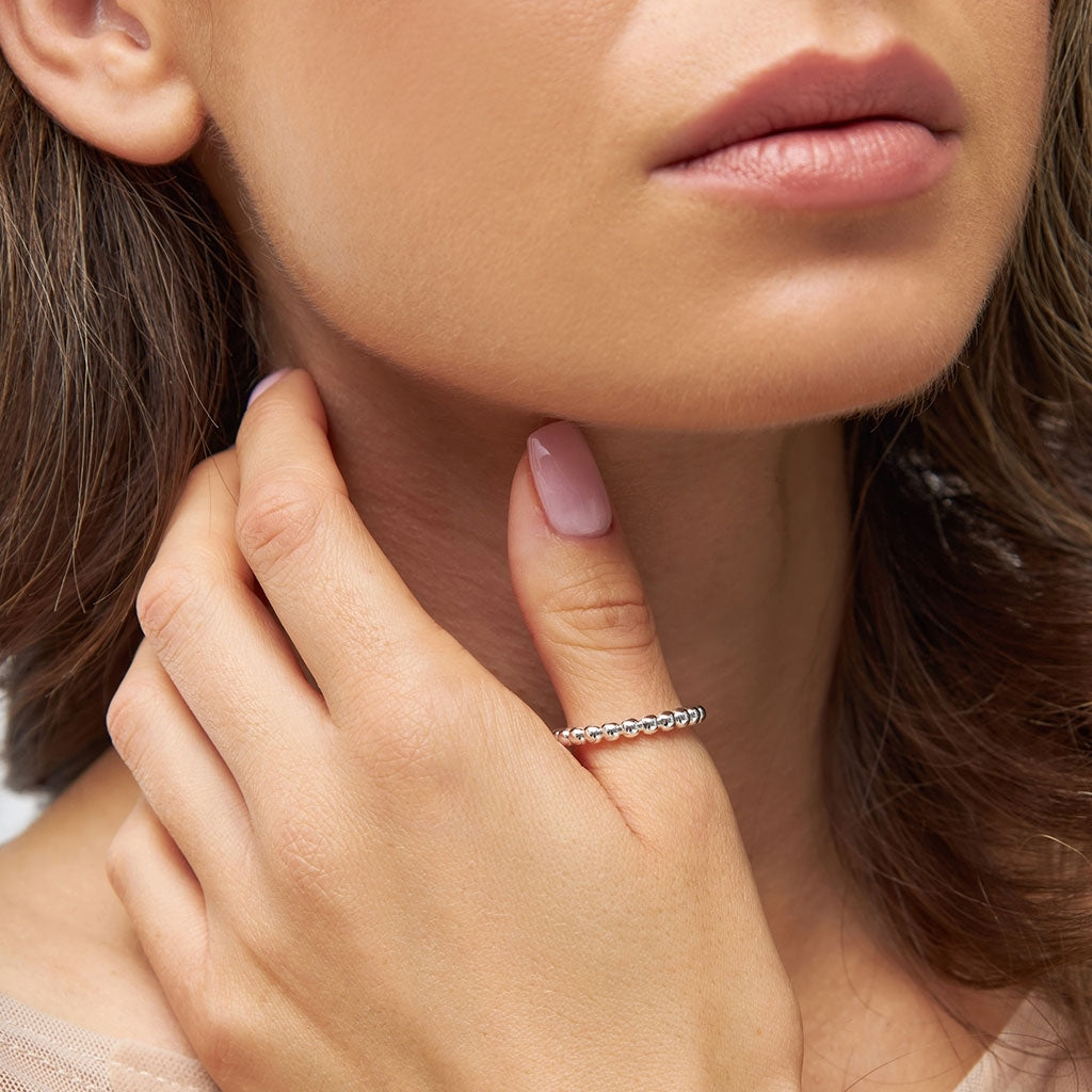 LULU Copenhagen Color Ball Ring Rings Silber