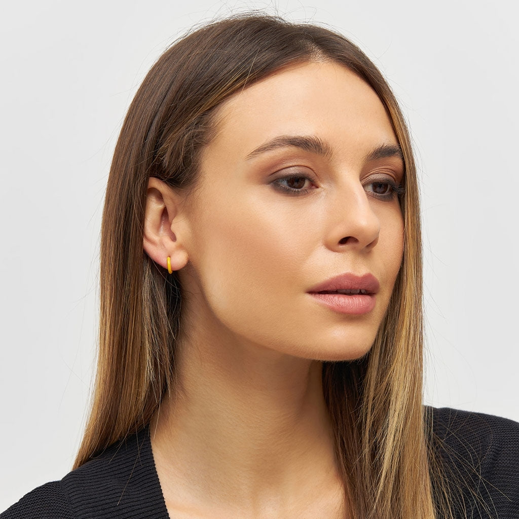 LULU Copenhagen Color Hoop 1 stück Hoops Gelb