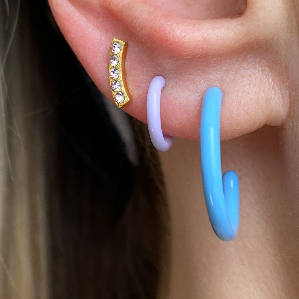 LULU Copenhagen Color Hoop 1 stück Hoops Lila