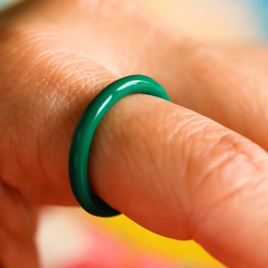 LULU Copenhagen Color Ring Rings Grün