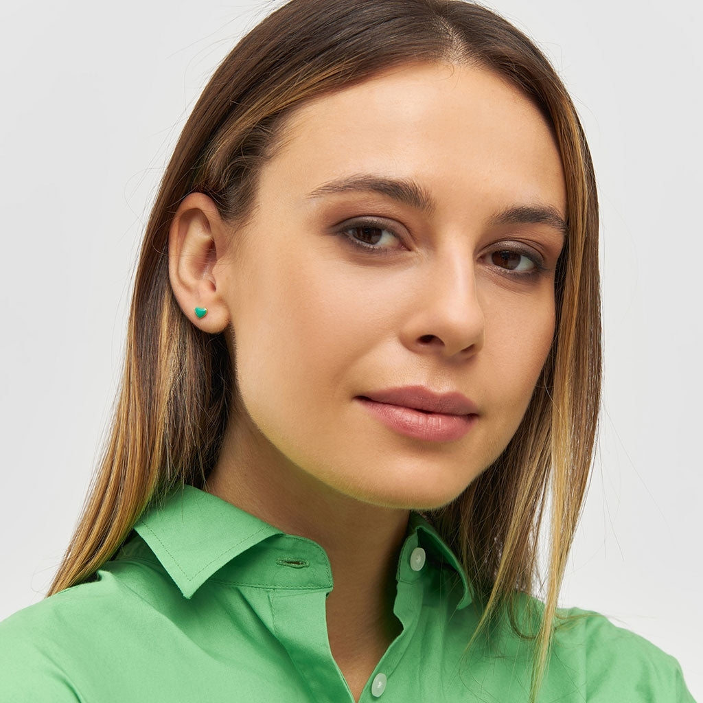 LULU Copenhagen Love U Ohrring 1 stück Ear stud, 1 pcs Hellgrün