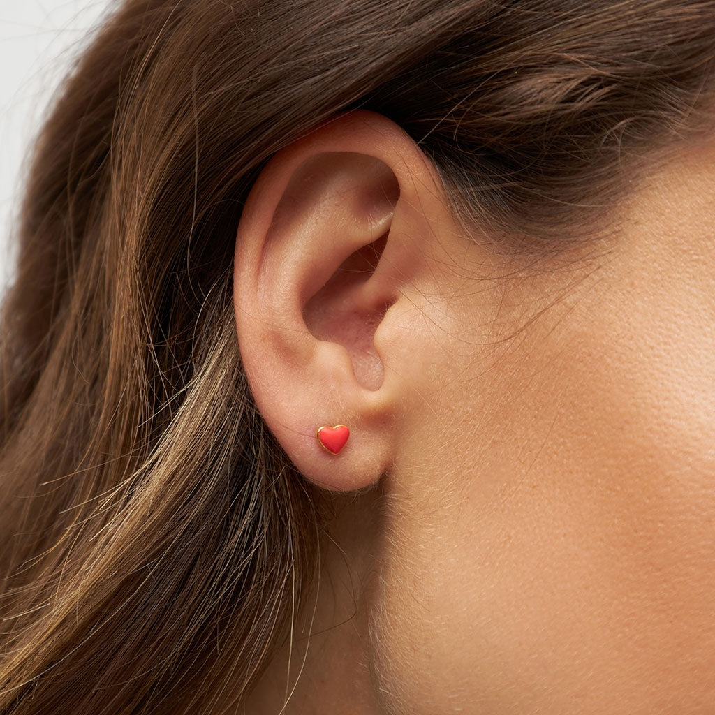 LULU Copenhagen Love U Ohrring 1 stück Ear stud, 1 pcs Rot