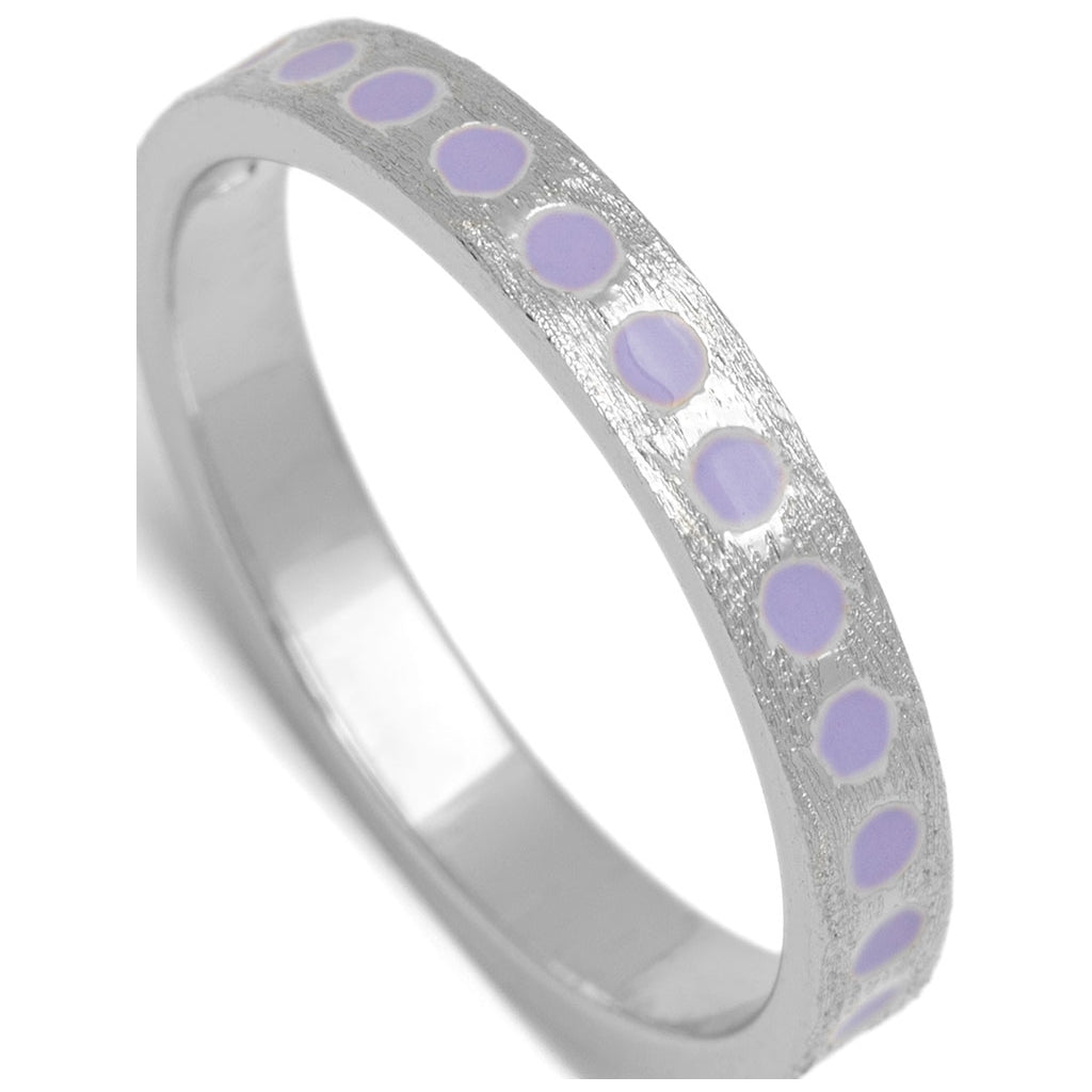LULU Copenhagen Pattern Ring silber Rings Lila
