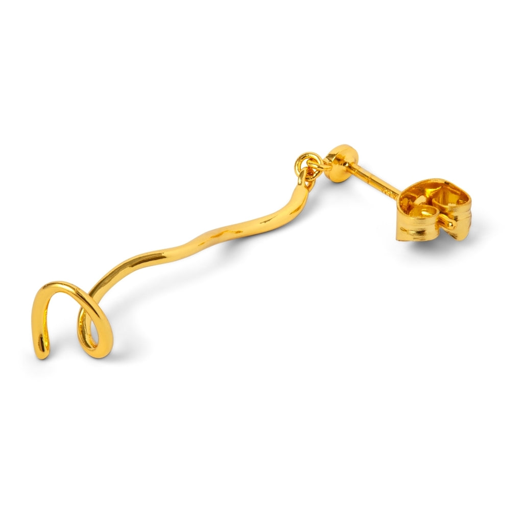 LULU Copenhagen Topping Short Swirl Ohrring 1 stück Ear stud, 1 pcs Vergoldet