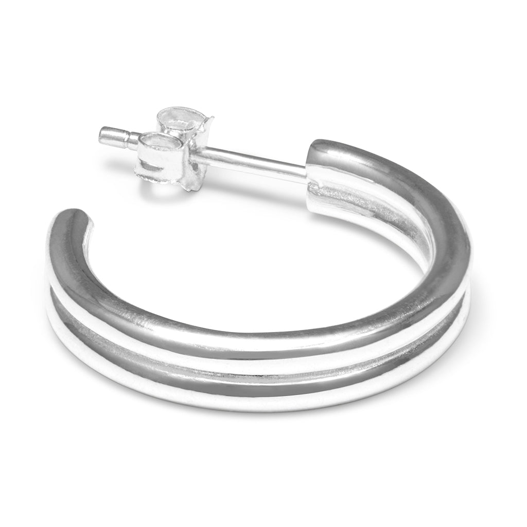 LULU Copenhagen 2for1 Chunky Creolen Paar2 Hoops Silber