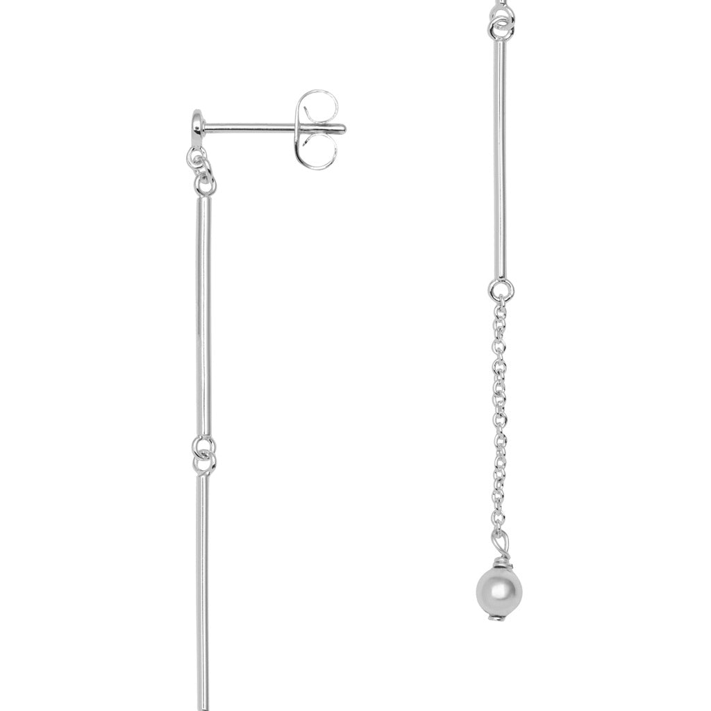 LULU Copenhagen 3 Long Pins Ohrring 1 stück Ear stud, 1 pcs Silver Plated
