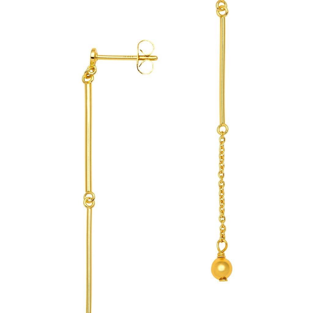 LULU Copenhagen 3 Long Pins Ohrring 1 stück Ear stud, 1 pcs Vergoldet