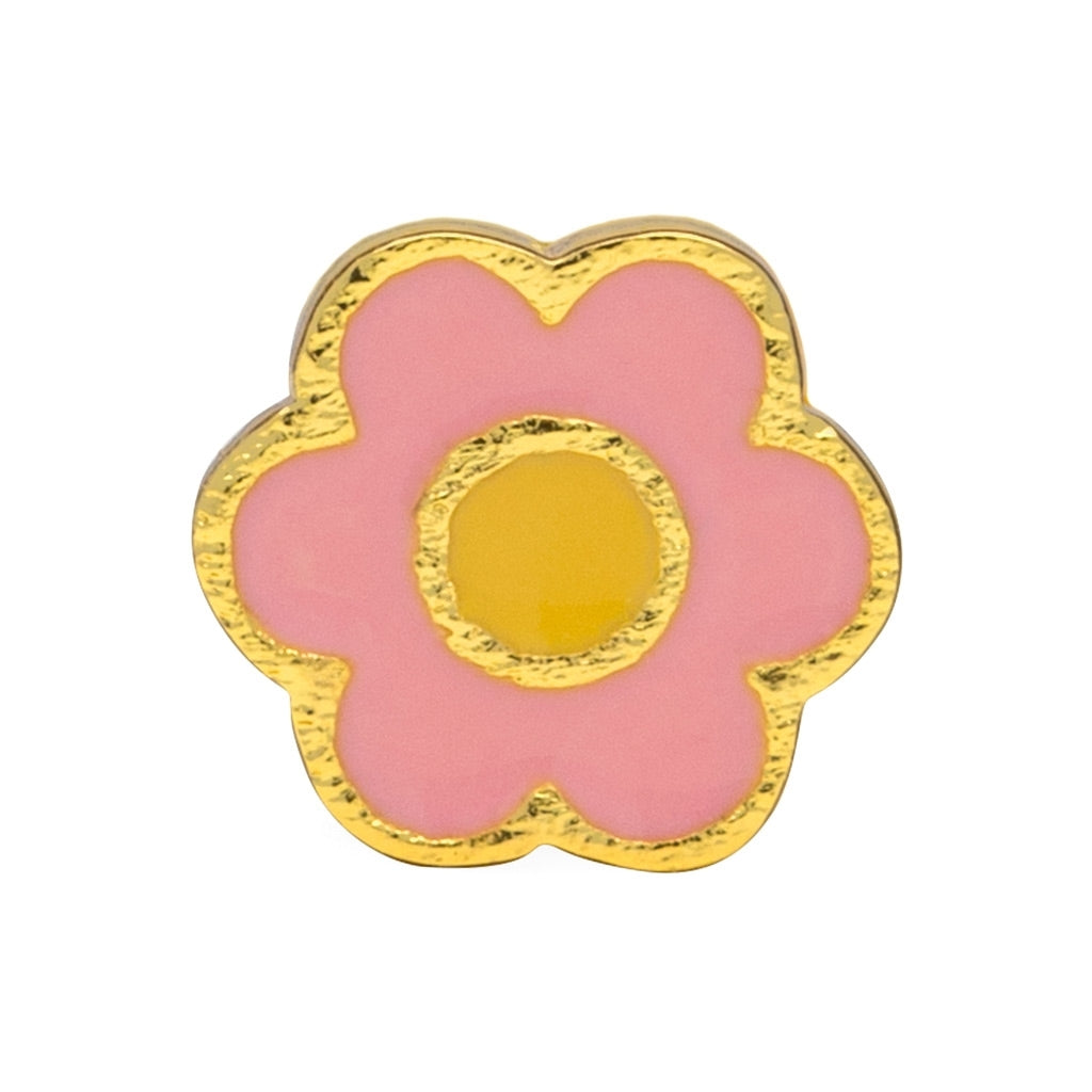 LULU Copenhagen Anemone Ohrring 1 stück vergoldet Ear stud, 1 pcs Yellow-Pink