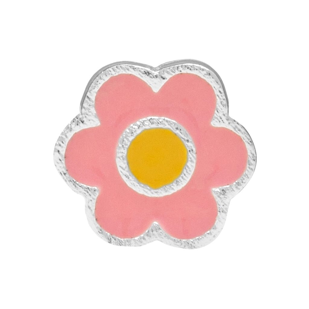 LULU Copenhagen Anemone Ohrring 1 stück versilbert Ear stud, 1 pcs Yellow-Pink