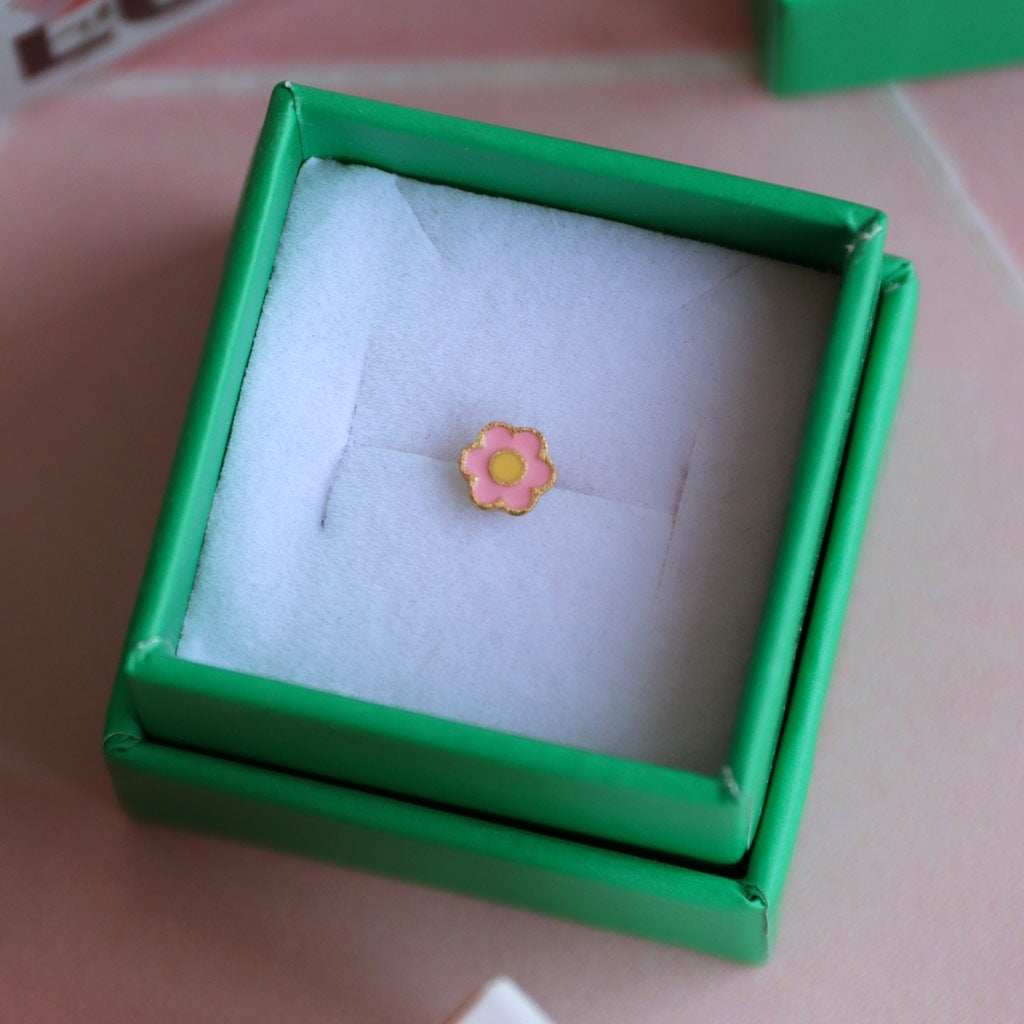 LULU Copenhagen Anemone Ohrring 1 stück vergoldet Ear stud, 1 pcs Yellow-Pink