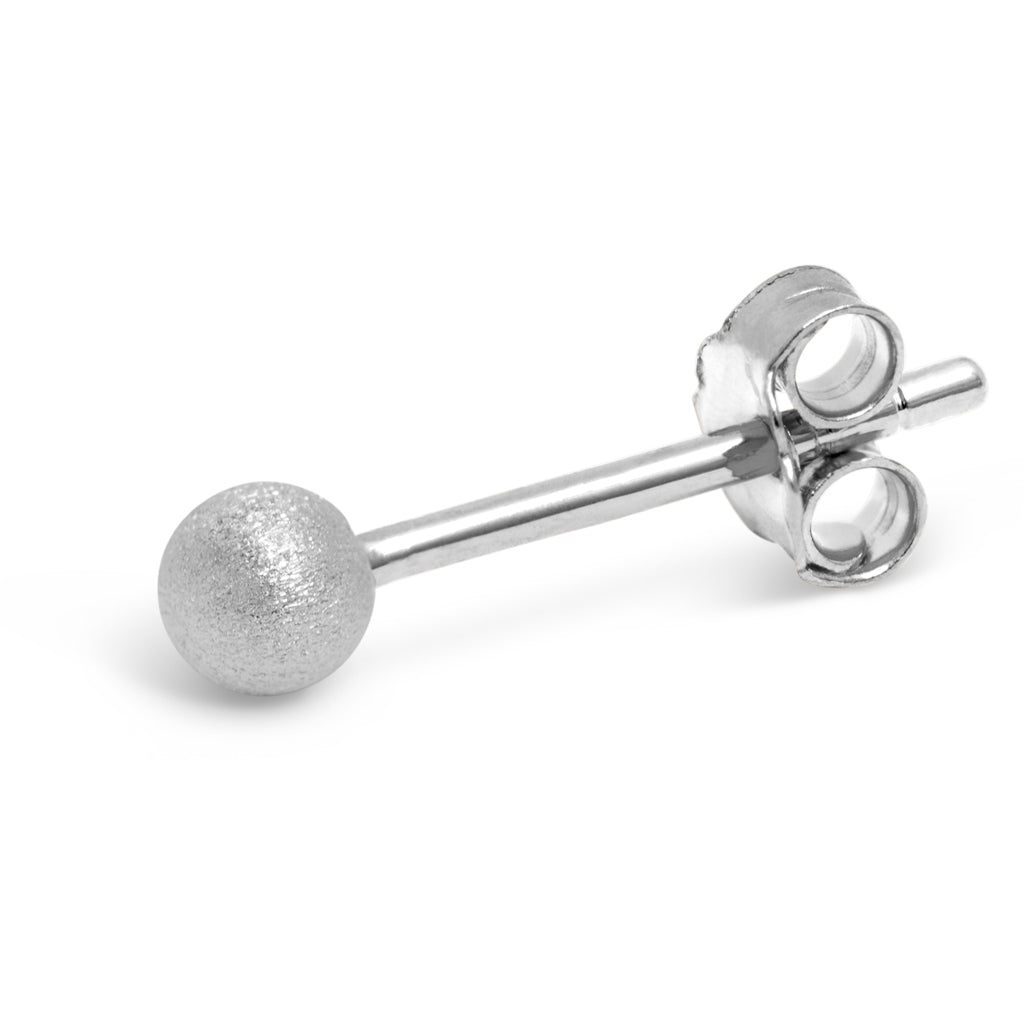 LULU Copenhagen Ball Brushed Ohrring 1 stück Ear stud, 1 pcs Silber