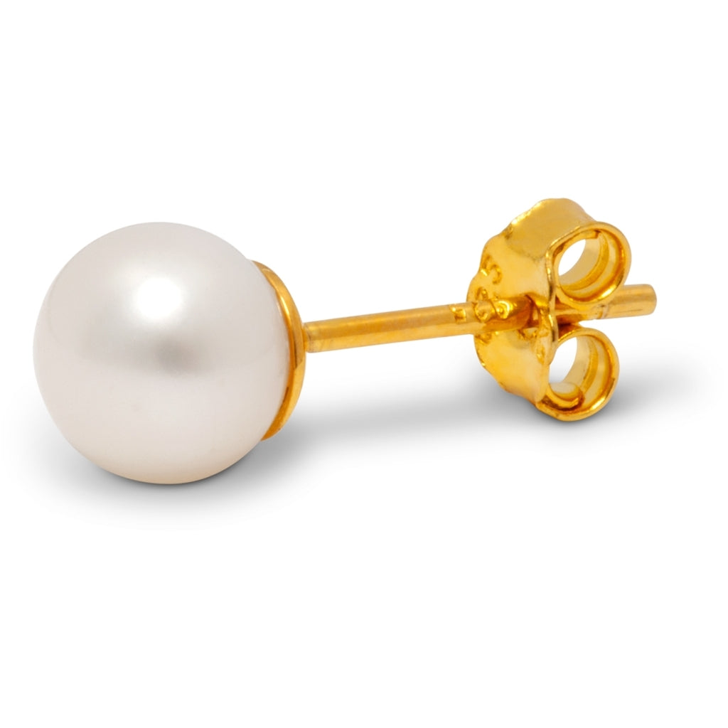 LULU Copenhagen Ball Large Pearl Ohrring 1 stück Ear stud, 1 pcs Vergoldet