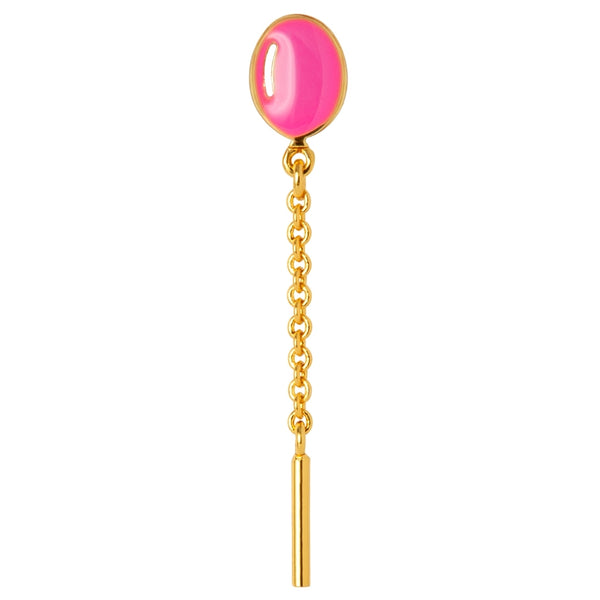 LULU Copenhagen Balloon 1 stück vergoldet Ear stud, 1 pcs Pink