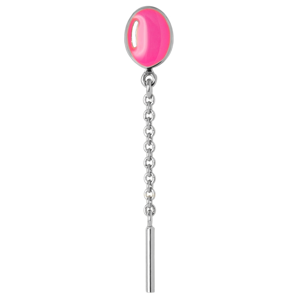 LULU Copenhagen Balloon Ohrring 1 stück versilbert Ear stud, 1 pcs Pink