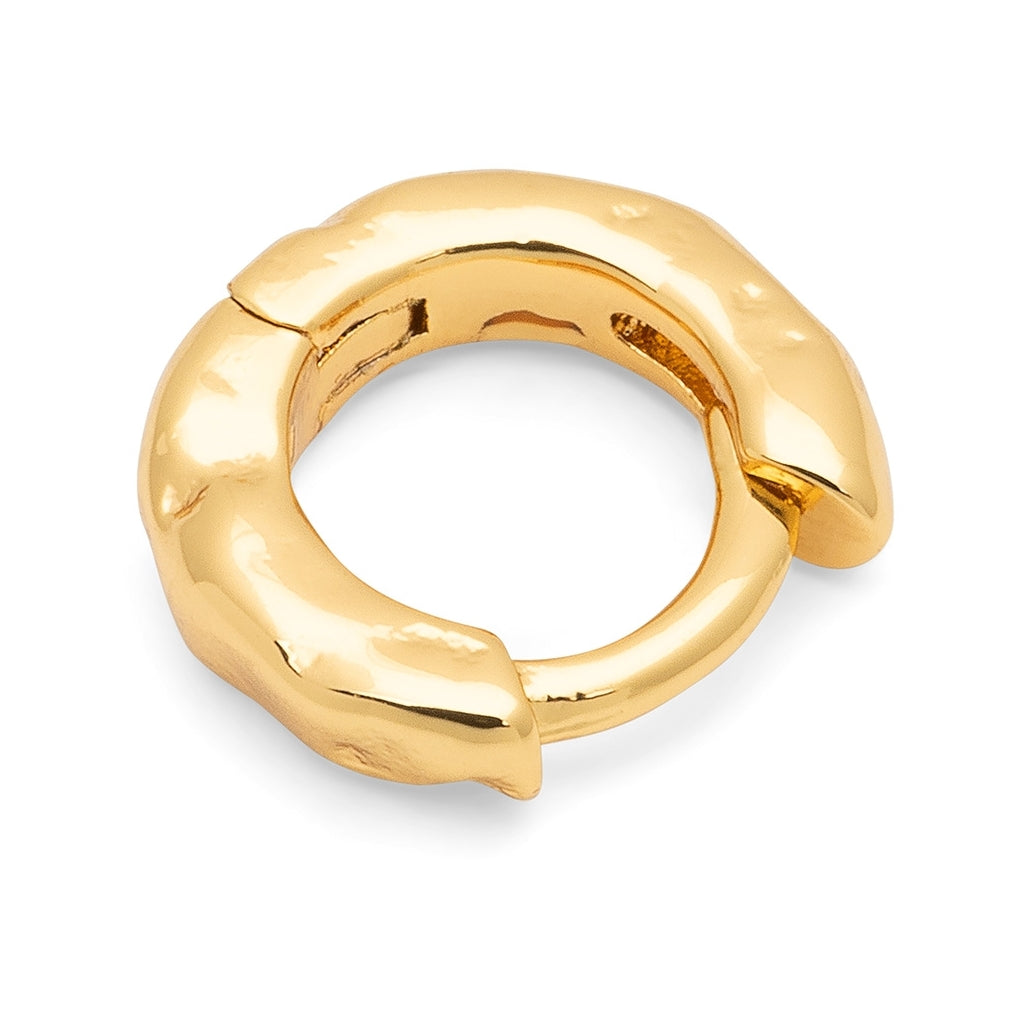 LULU Copenhagen Basic Rough Hoops paar Hoops Vergoldet