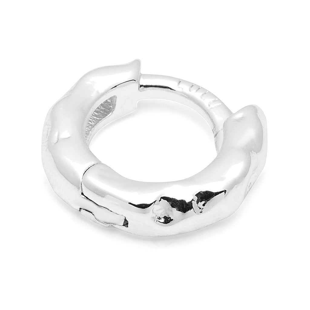 LULU Copenhagen Basic Rough Hoops paar Hoops Silver Plated