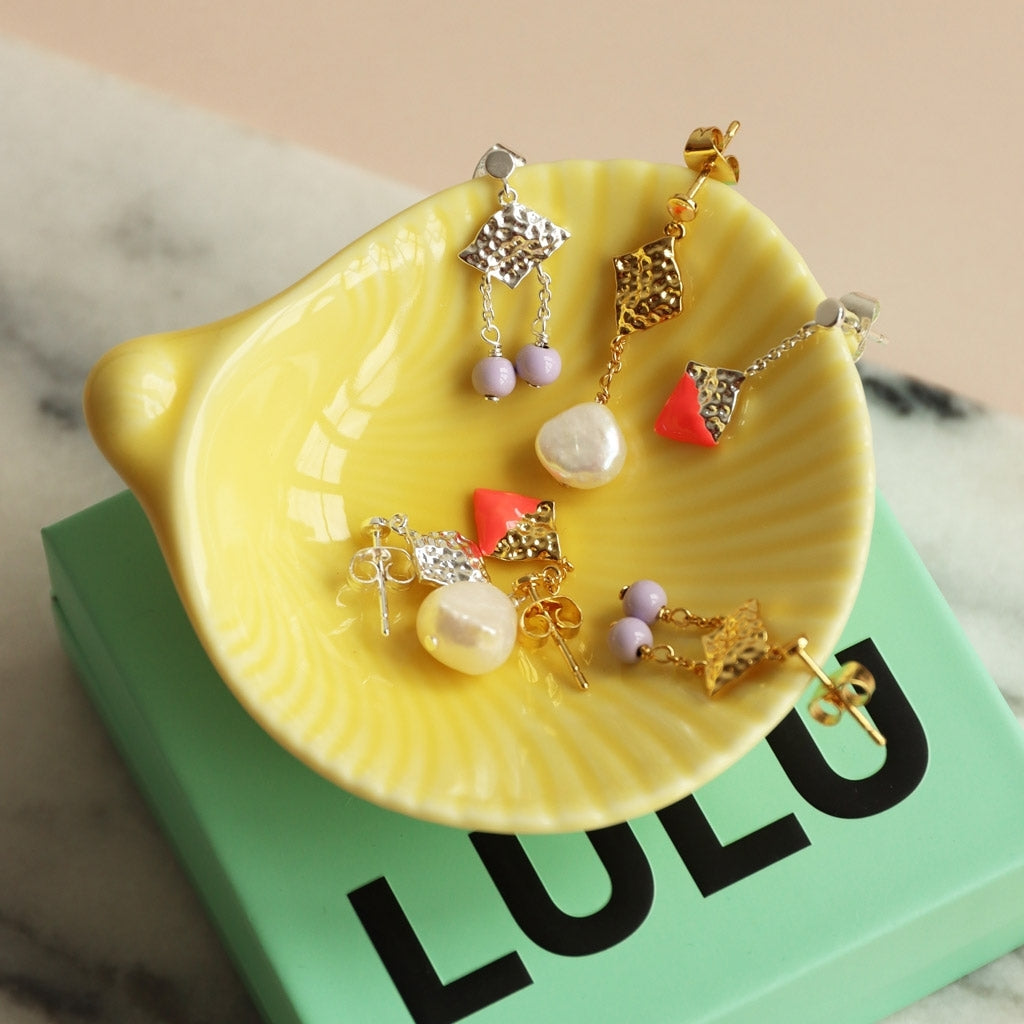 LULU Copenhagen Boheme Dipped Ohrring 1 stück Ear stud, 1 pcs Orange/Coral