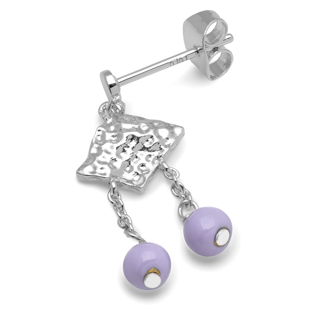 LULU Copenhagen Boheme Purple 1 stück versilbert Ear stud, 1 pcs Lila