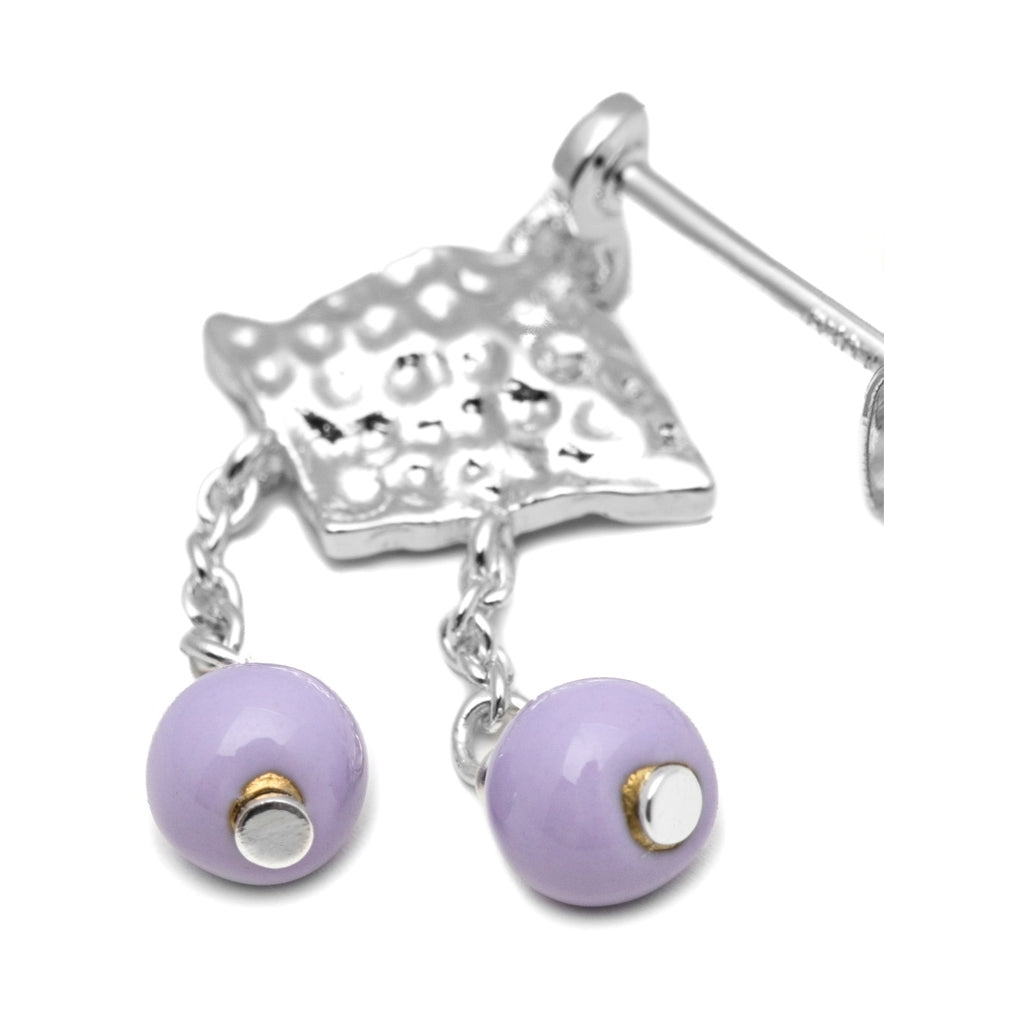 LULU Copenhagen Boheme Purple 1 stück versilbert Ear stud, 1 pcs Lila