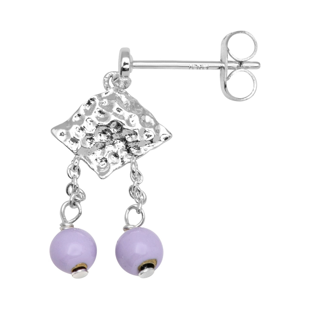 LULU Copenhagen Boheme Purple 1 stück versilbert Ear stud, 1 pcs Lila