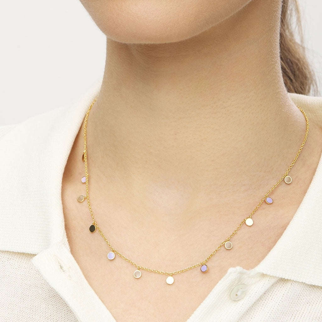 LULU Copenhagen Boho Halskette Necklaces Mocha Mousse/Purple