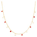 Boho Halskette - Passion Red