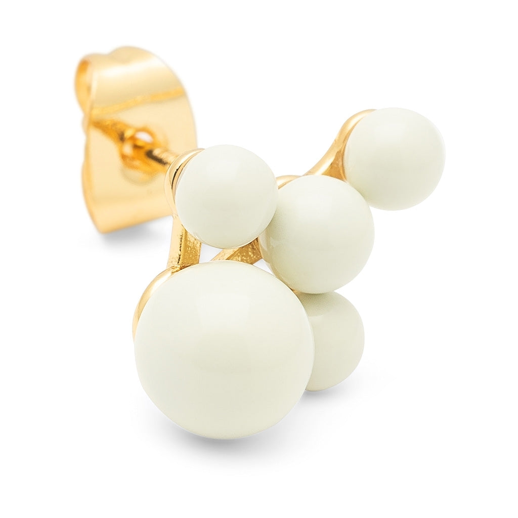 LULU Copenhagen Bouquet Cloud Ohrring 1 stück Ear stud, 1 pcs Coconut Milk