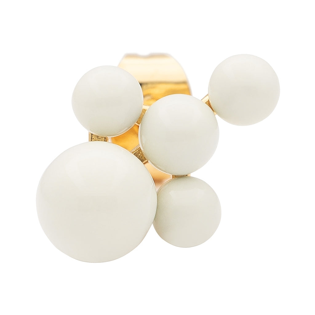 LULU Copenhagen Bouquet Cloud Ohrring 1 stück Ear stud, 1 pcs Coconut Milk