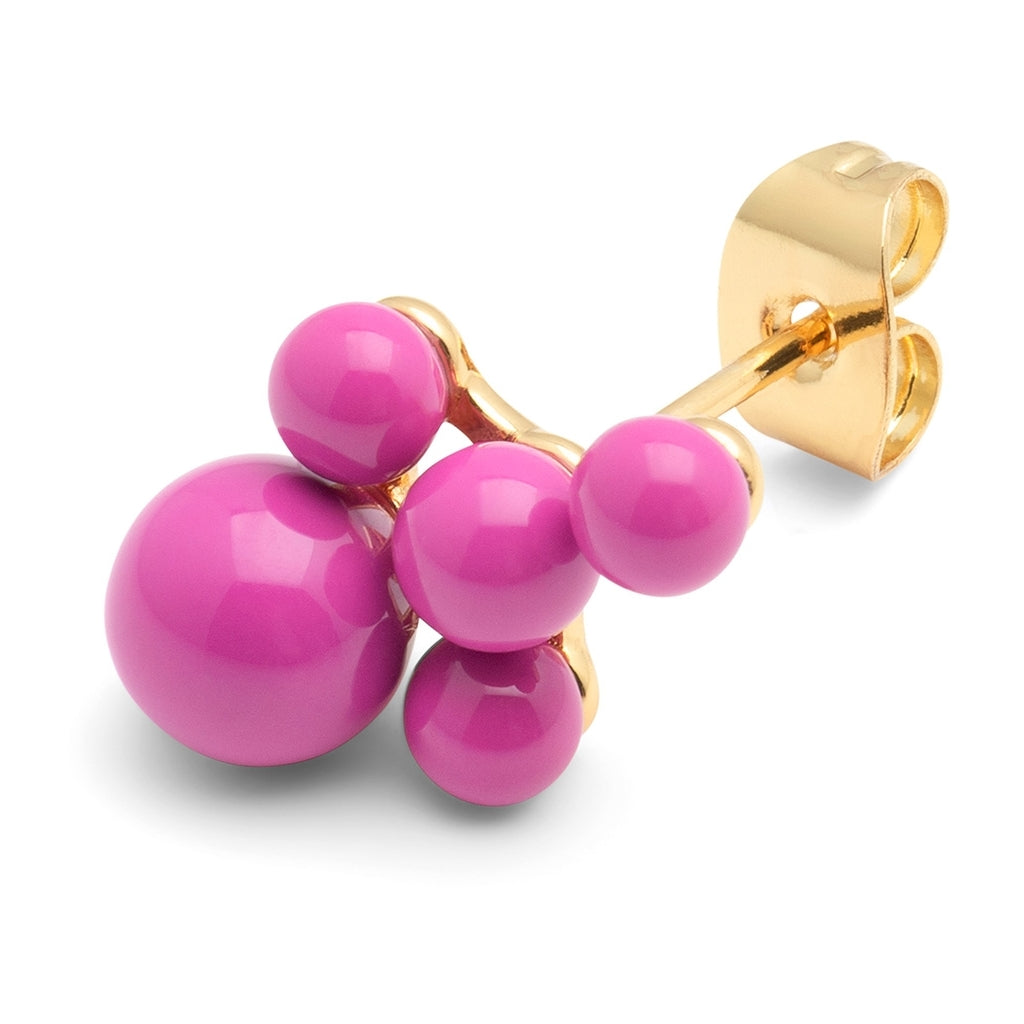LULU Copenhagen Bouquet Cloud Ohrring 1 stück Ear stud, 1 pcs Electric Fuchsia Pink