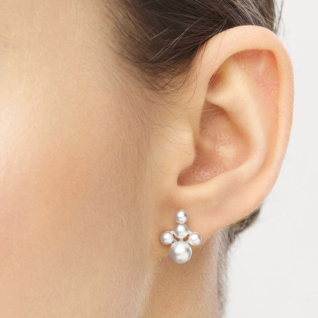 LULU Copenhagen Bouquet Cloud Ohrring 1 stück Ear stud, 1 pcs Silver Plated