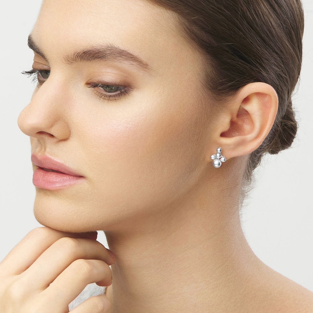 LULU Copenhagen Bouquet Cloud Ohrring 1 stück Ear stud, 1 pcs Silver Plated