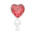 Bouquet Crystal Heart Ohrring 1 stück - Silver Plated