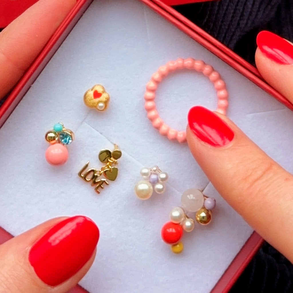 LULU Copenhagen Bouquet Pearls Ohrring 1 stück Ear stud, 1 pcs Lavendel