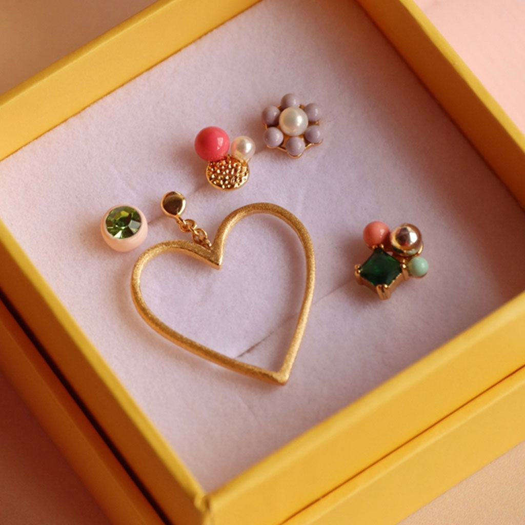 LULU Copenhagen Bouquet Plate Ohrring 1 stück Ear stud, 1 pcs Vergoldet