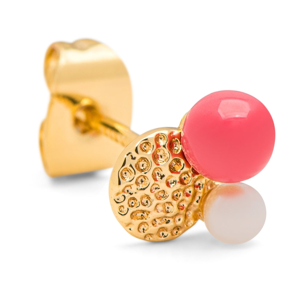 LULU Copenhagen Bouquet Plate Ohrring 1 stück Ear stud, 1 pcs Vergoldet