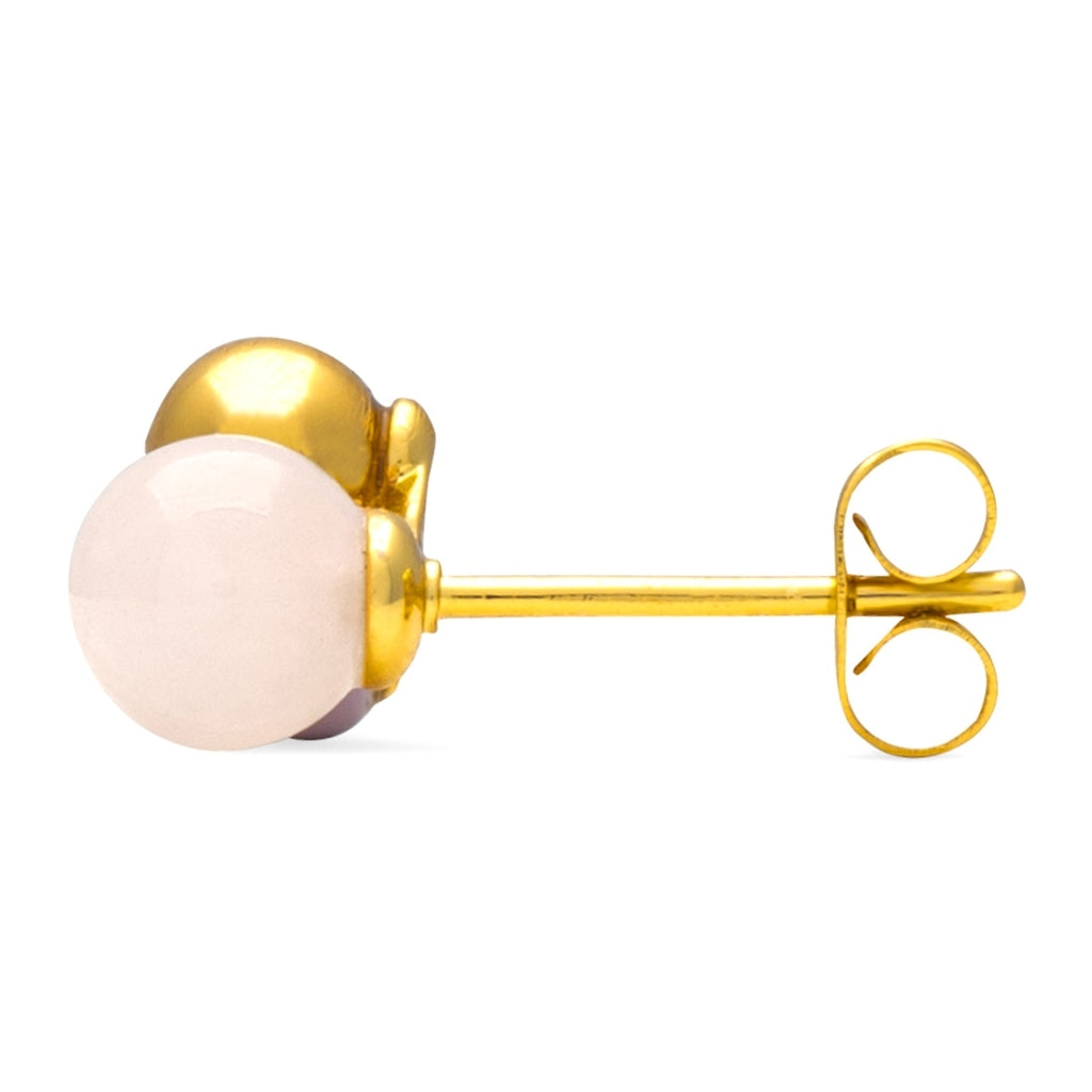 LULU Copenhagen Bouquet Rose Quartz Ohrring 1 stück Ear stud, 1 pcs Vergoldet