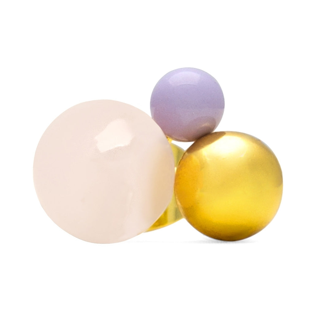 LULU Copenhagen Bouquet Rose Quartz Ohrring 1 stück Ear stud, 1 pcs Vergoldet