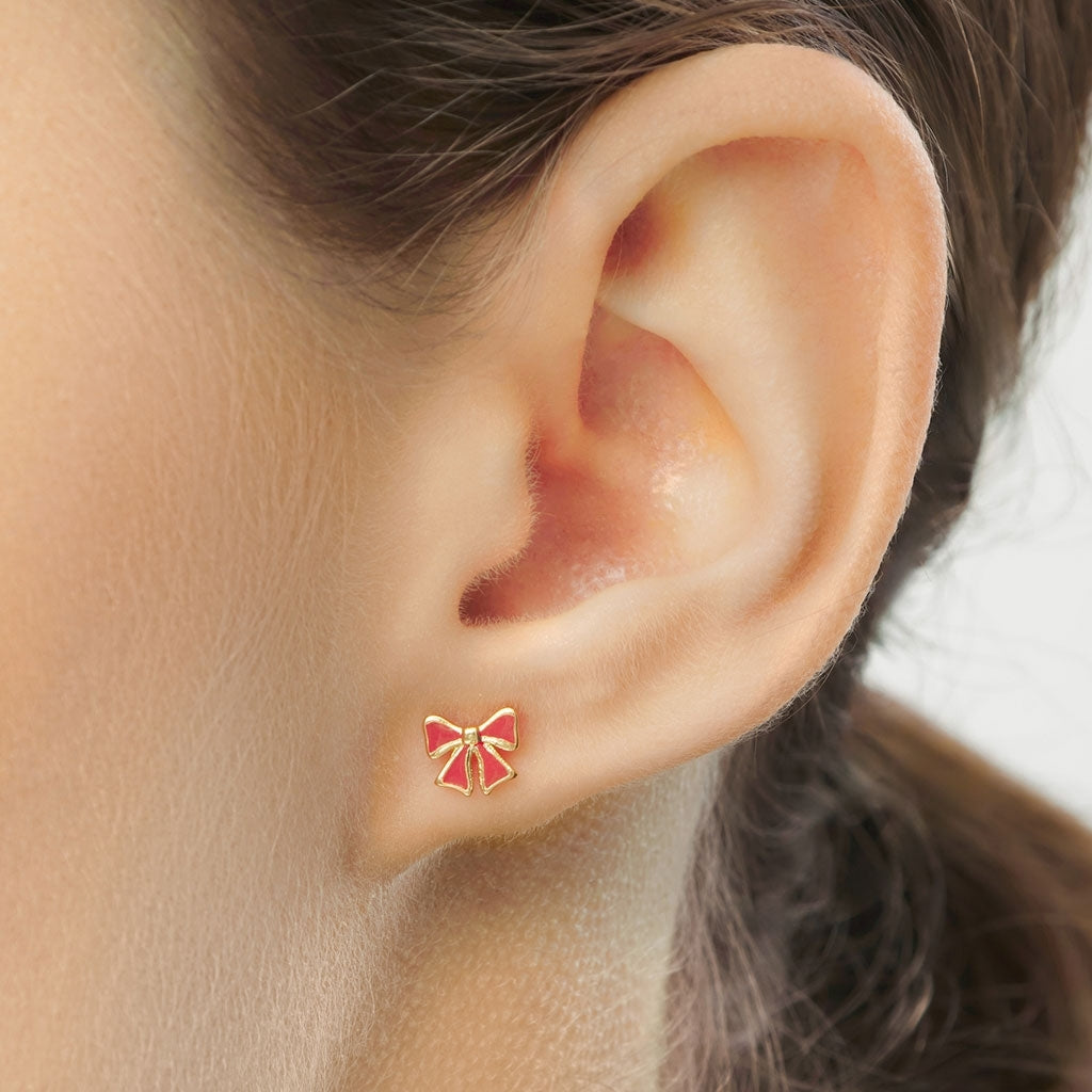 LULU Copenhagen Bow Ohrring 1 stück Ear stud, 1 pcs Vergoldet