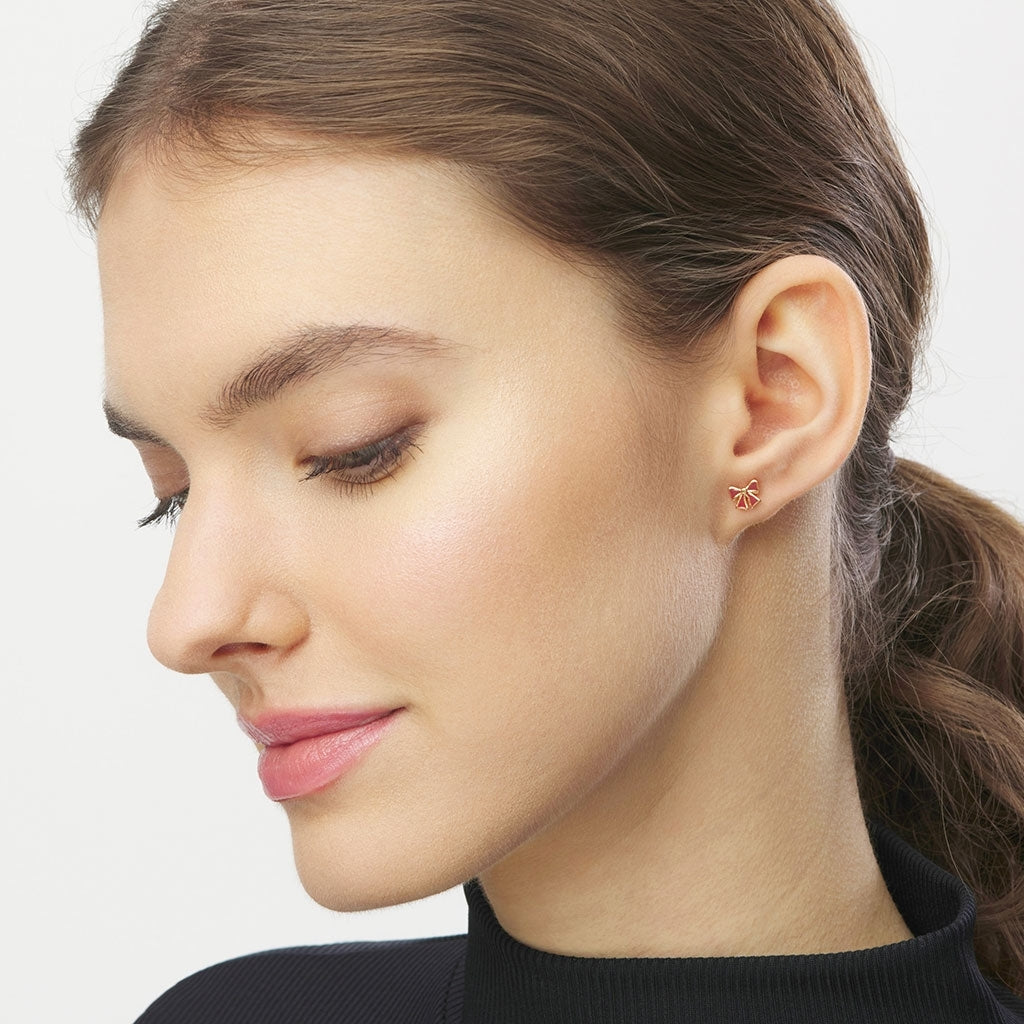 LULU Copenhagen Bow Ohrring 1 stück Ear stud, 1 pcs Vergoldet