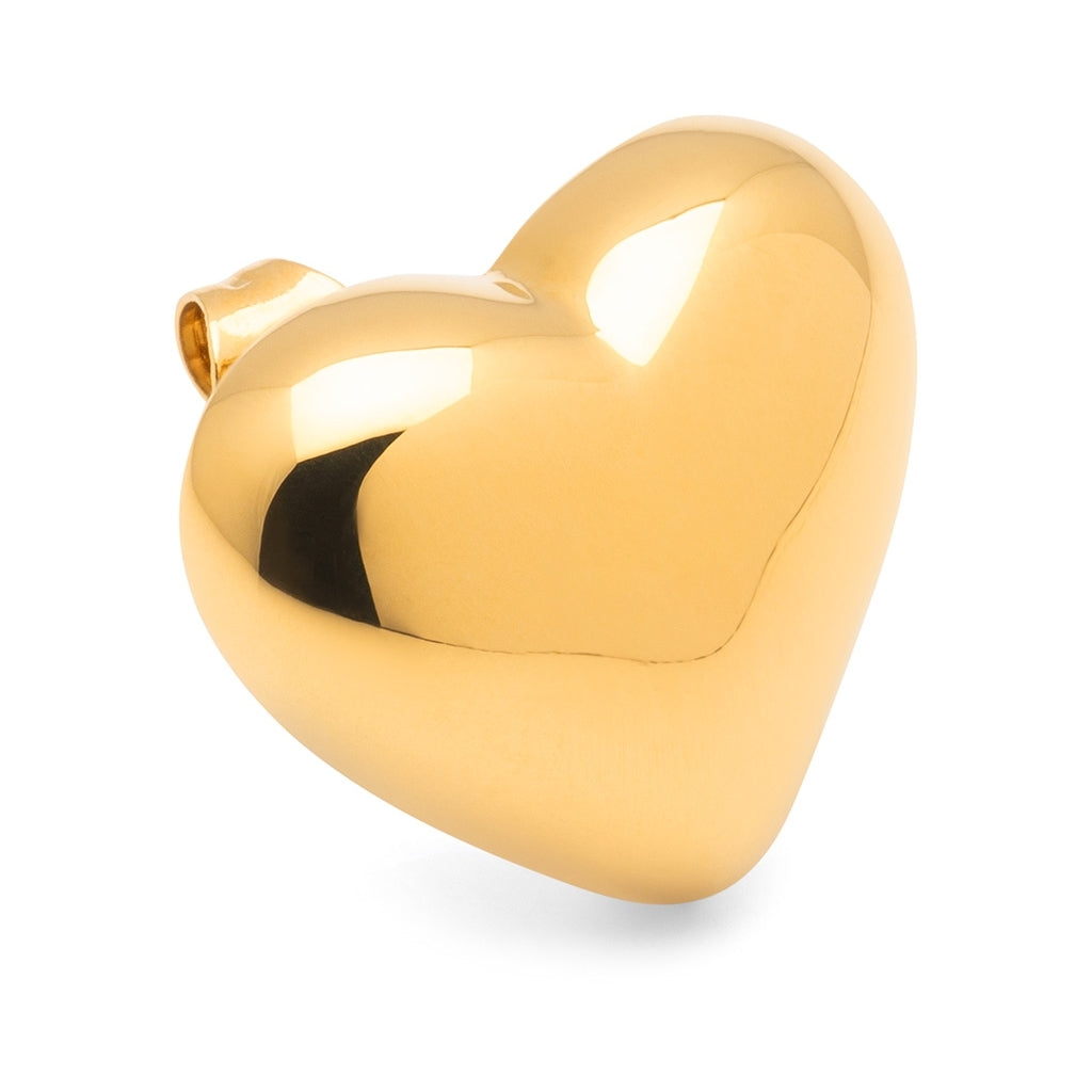LULU Copenhagen Bubble Heart Ohrring 1 Stück - vergoldet Ear stud, 1 pcs Vergoldet